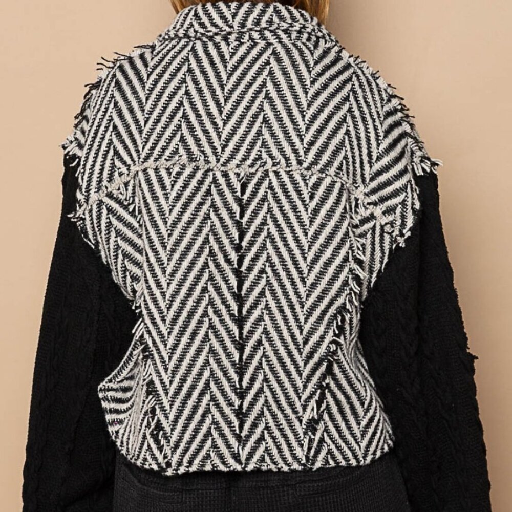 Nwt Pol Zigzag Pattern Crop Jacket - image 2
